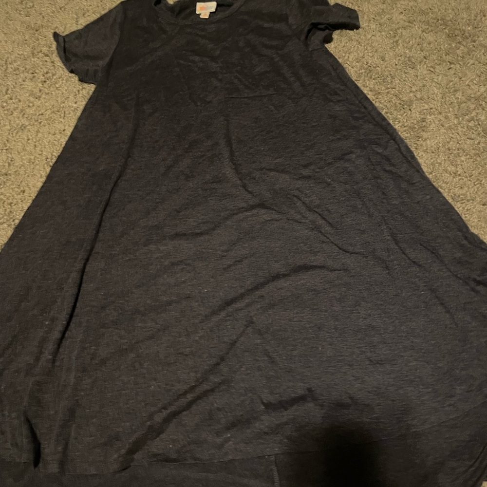 LuLaRoe Charcoal T-Shirt Dress